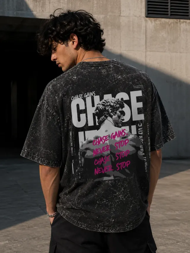 Chase Gains Acid Wash Tee
