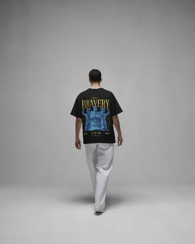 Bravery Oversized Graphic T-Shirt — view 9