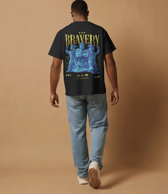 Bravery Oversized Graphic T-Shirt — view 8