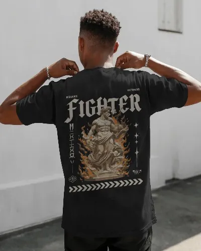 Fighter Warrior Oversized T-Shirt — view 2