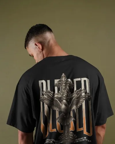Divine Cross Oversized T-Shirt — view 5