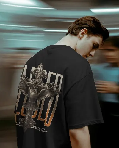 Divine Cross Oversized T-Shirt — view 6