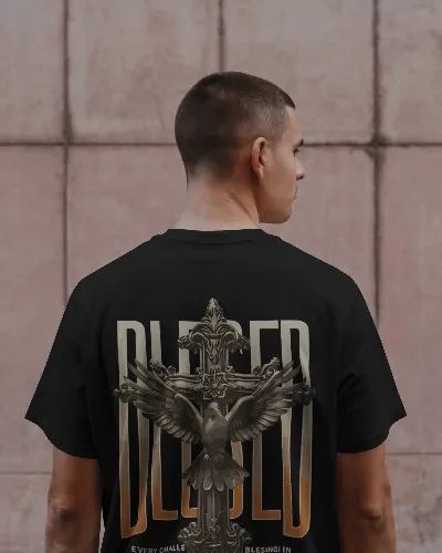 Divine Cross Oversized T-Shirt — view 4