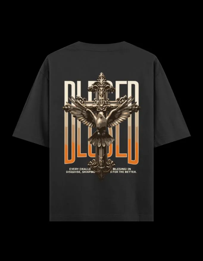 Divine Cross Oversized T-Shirt — view 7