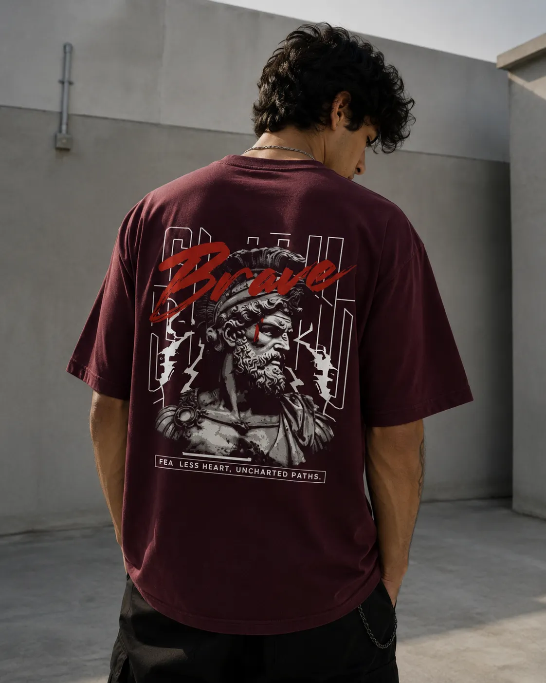 Brave Warrior Oversized T-Shirt — view 3