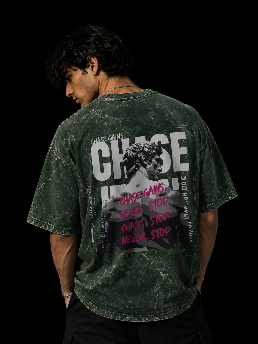 Chase Gains Acid Wash Tee — view 8