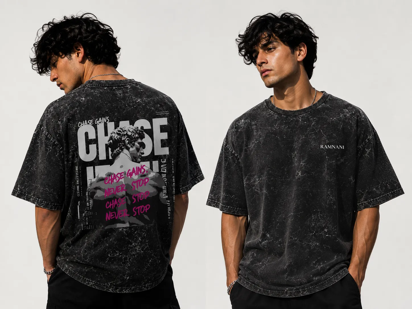 Chase Gains Acid Wash Tee — view 7