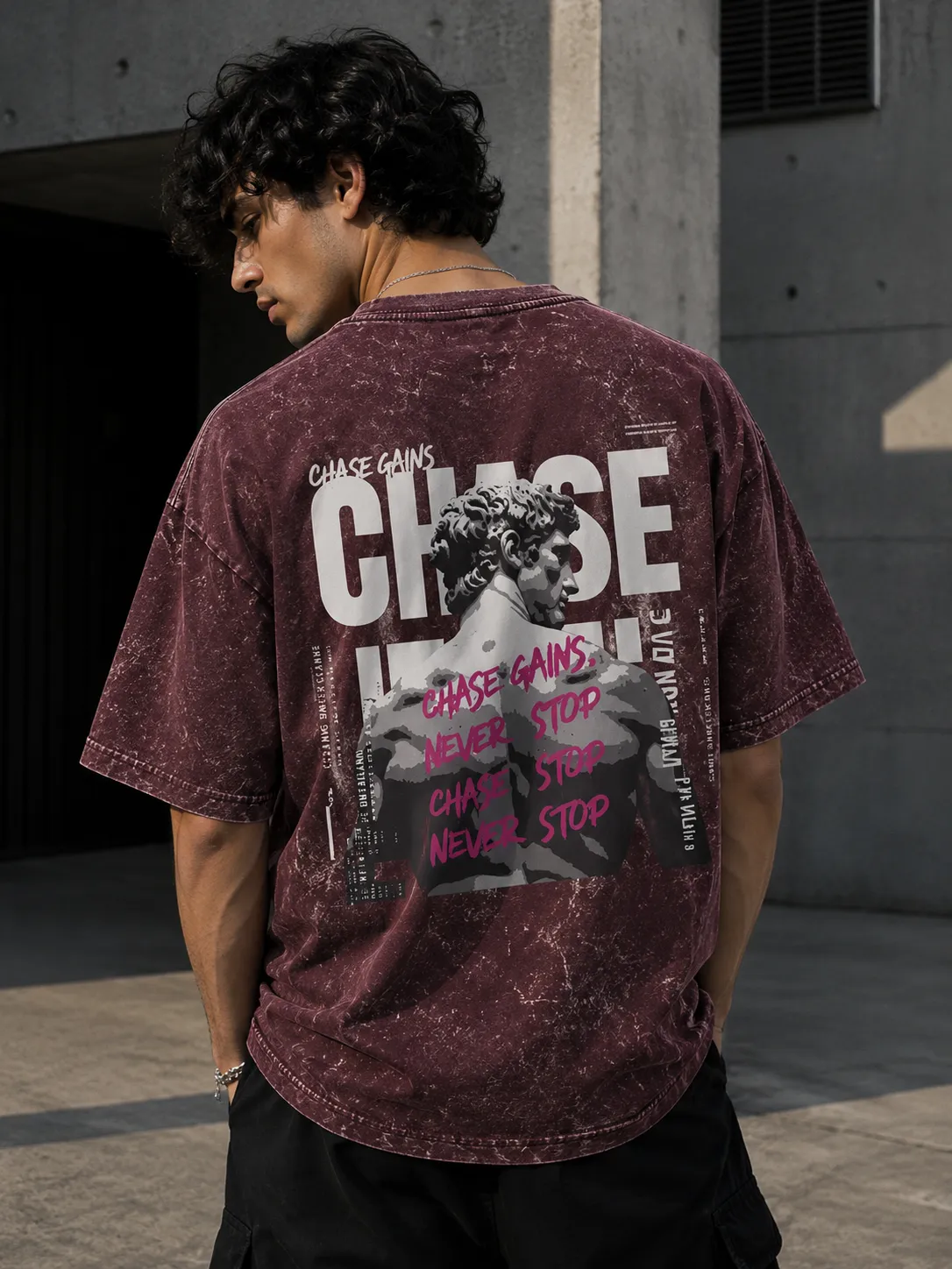 Chase Gains Acid Wash Tee — view 5