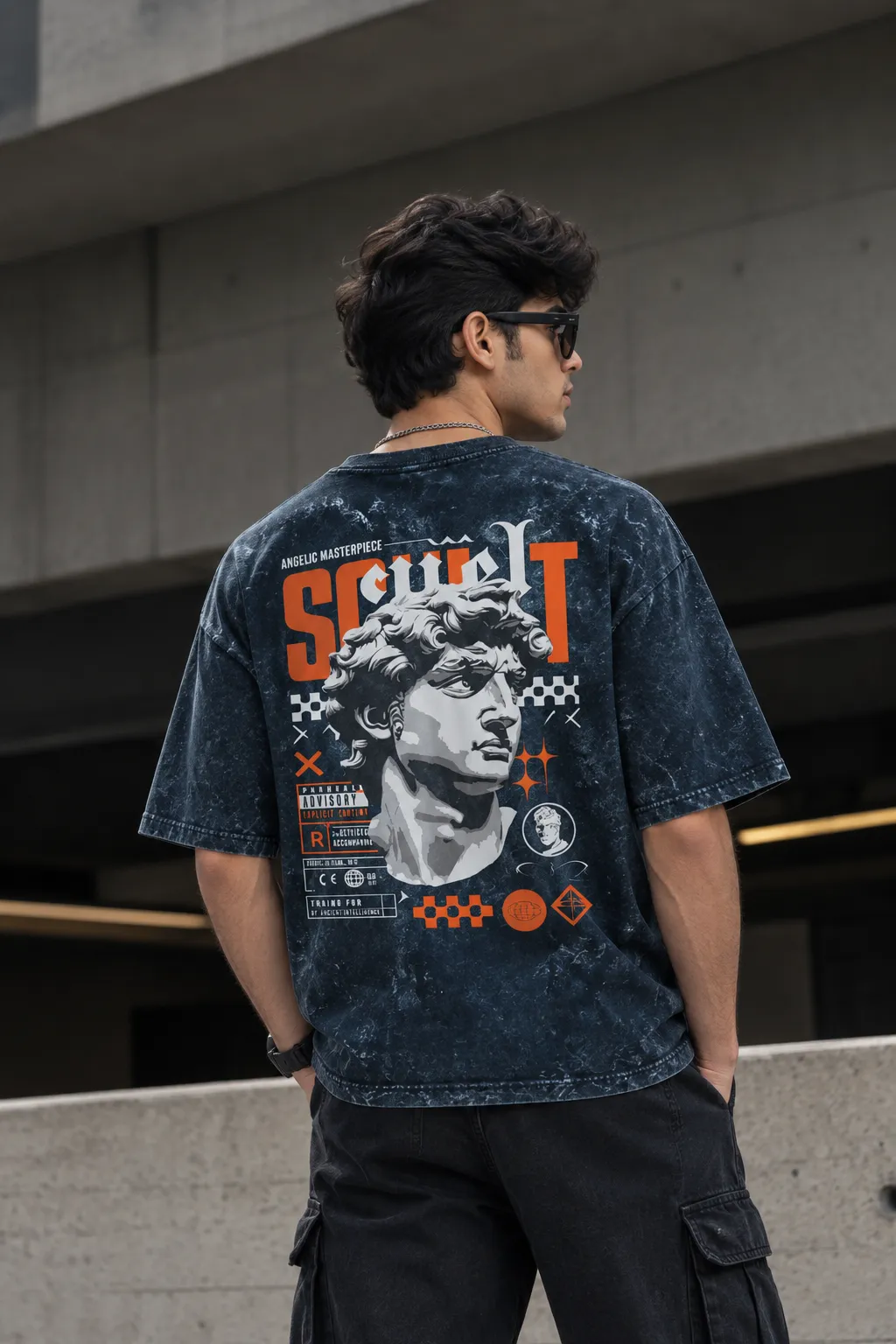 SCULPT — Angelic Masterpiece Acid Wash Tee — view 2