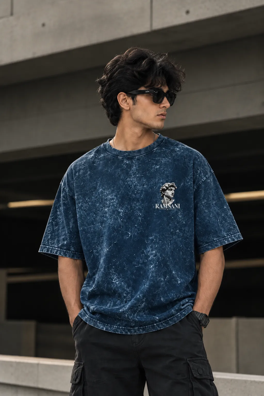 SCULPT — Angelic Masterpiece Acid Wash Tee — view 6