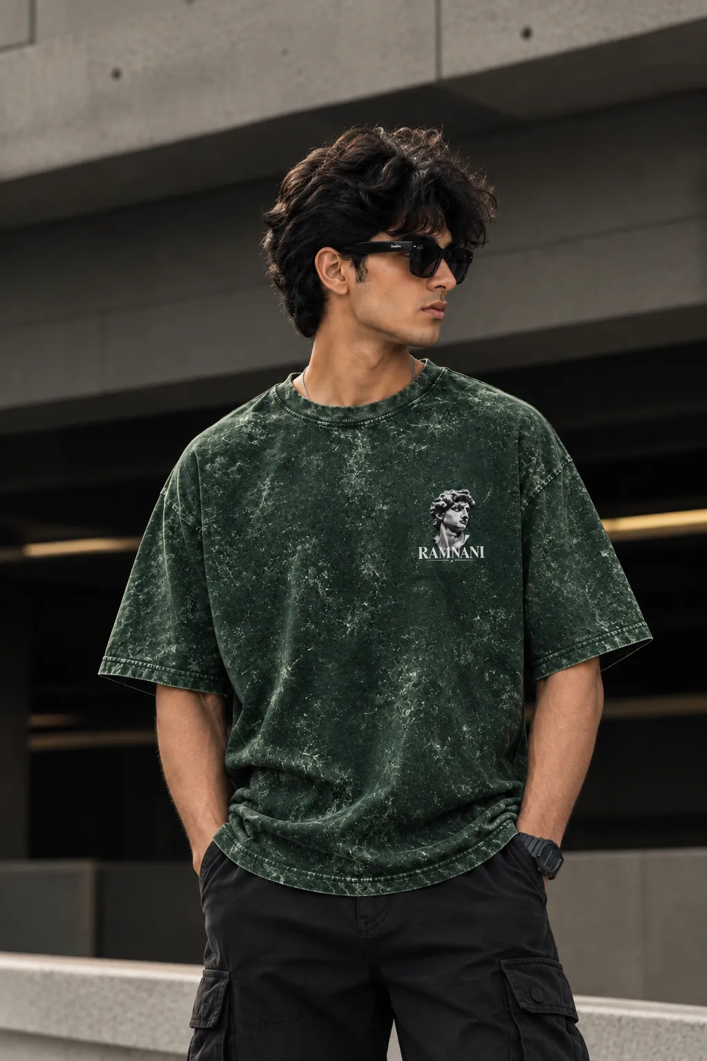 SCULPT — Angelic Masterpiece Acid Wash Tee — view 5